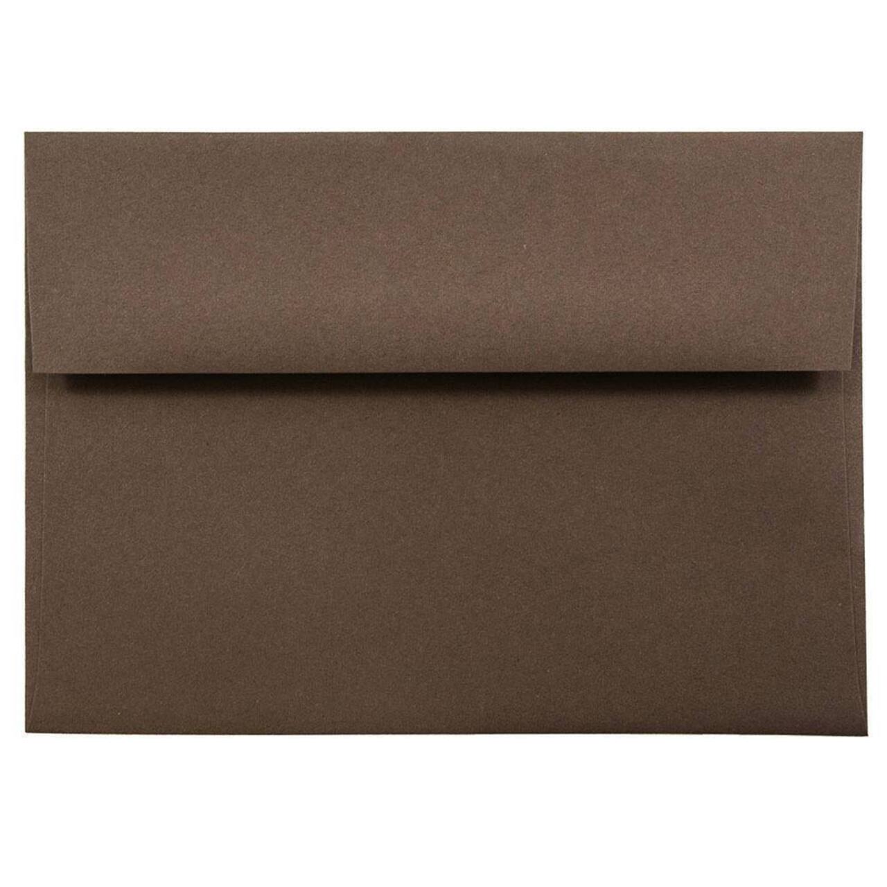 JAM Paper A7 Chocolate Brown Invitation Envelopes, 50ct.